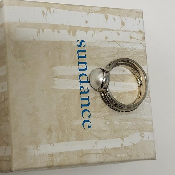 Sundance Boundaries Pearl Ring Trio - Size 9 - Picture 6 of 7
